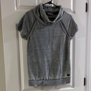 Roxy Gray Short Sleeve Hoodie